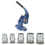Manual Hand Press Button Mould Tool W/ 5 Dies.