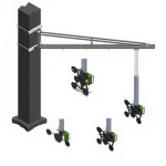 1000 Kg Capacity Column Mounted Jib Crane