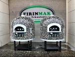 80x80 cm Gas Pizza Oven with Rotating Base - Image 4