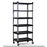 6-Tier Open Movable Plastic Shelf