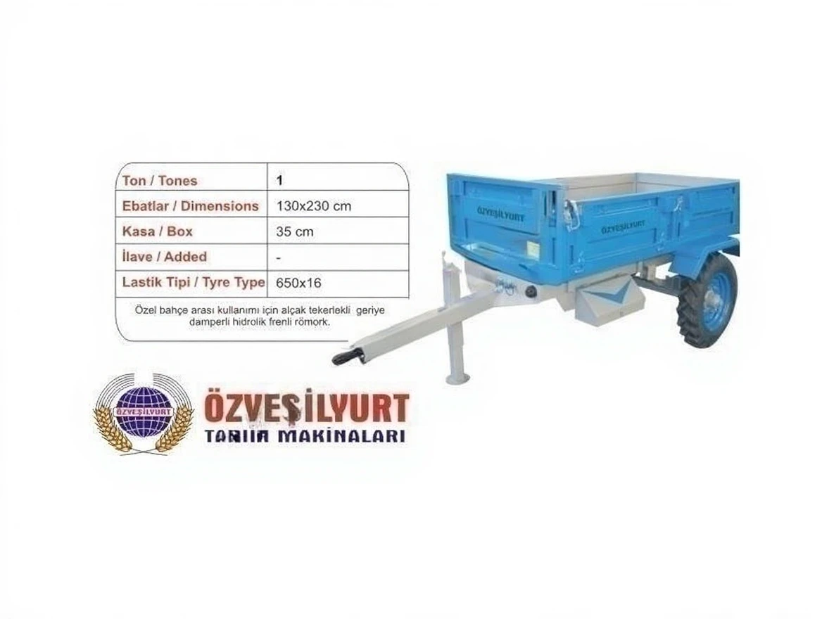 xrwh74mq3xrmy0cvnbfsr9btrr Solid Fertilizer Distributor Trailer / Öz Yesil Yurt Machinery Oyt06 - Image 1