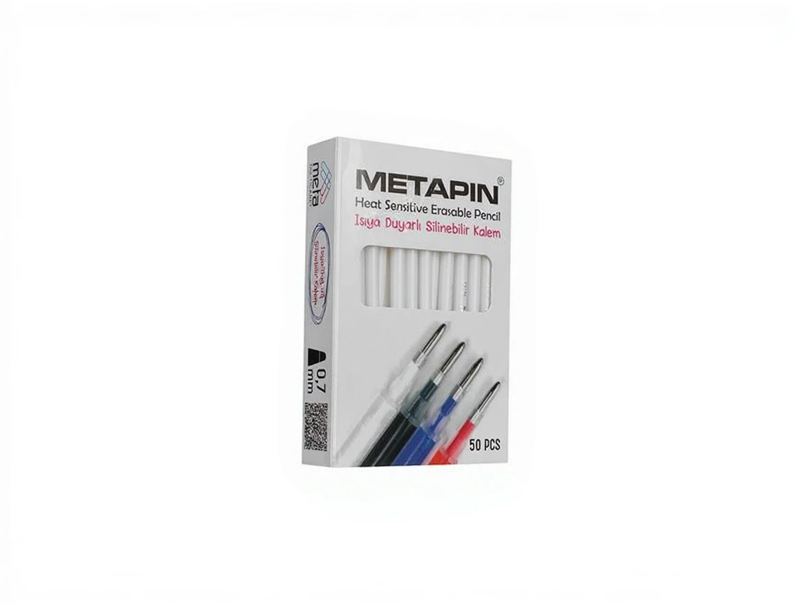 y2kk70bvrxrmr0cvz4q9yyxcdw Metapin Heat Erasable Flying Refill Pen Core White (0.7 Mm) - 50 Pieces - Image 1