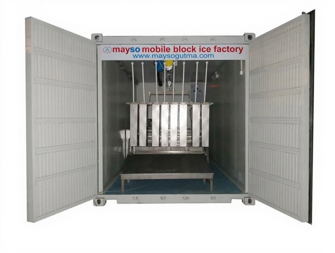 ydms9btcd5rme0ctw98ba1b120 3150 Kg / 24h Mobile Container Type Mold Ice Machine - Image 1