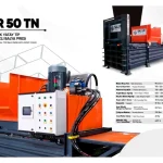 50 Ton Horizontal Type Front Cover Waste Paper Baler Press