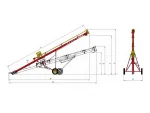 ⌀14 (10100mm) Electric Motor and Tail Shaft Driven Agricultural Spiral Conveyor - Image 2