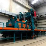 16 Türbinli 3100mm*1600mm Yatay Kontinü Kumlama Makinası