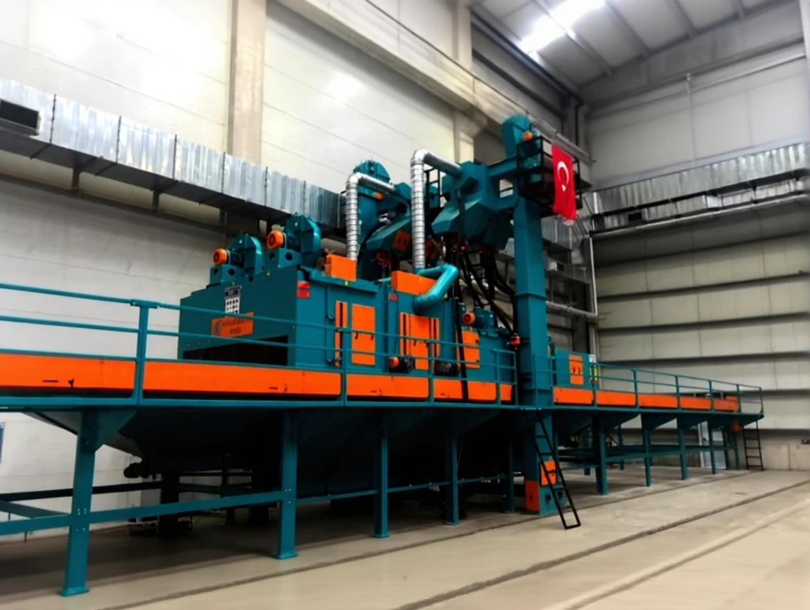 z8aygqv6b1rmr0cvh36aemv7jc 16 Türbinli 3100mm*1600mm Yatay Kontinü Kumlama Makinası - Image 1