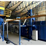 168 kW 10 Turbine Suspended Continuous Sandblasting Machine