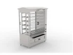 Double Showcase Chicken Rotisserie Machine 12 Skewers Resting Natural Gas And Lpg