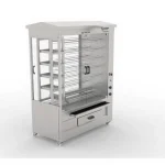 Double Showcase Chicken Rotisserie Machine 12 Skewers Resting Natural Gas And Lpg